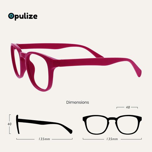 OPULIZE Pop 5 Pack Retro Round Black Blue Pink Purple Green Grey Mens Womens Reading Glasses Spring Hinges RRRRR2 in Saudi Arabia