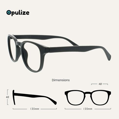 OPULIZE Pop 5 Pack Retro Round Black Blue Pink Purple Green Grey Mens Womens Reading Glasses Spring Hinges RRRRR2 in Saudi Arabia