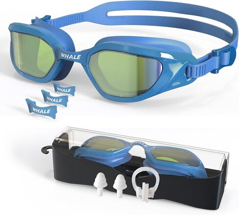 Whale Swim Goggles Adult Swim Goggles Anti Fog Swimming Goggles Wear Comfortable Polarizing Swim Goggles Adult Women(White) in Saudi Arabia