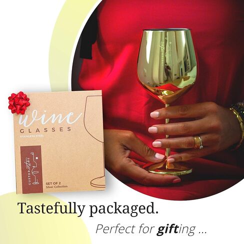 Gusto Nostro Crystal Wine Glasses Set of 4, 22 Oz Long Stem Modern Wine Glasses for White and Red Wine, Dishwasher Safe, Fancy, Elegant, Large and Tall Wine Glass for Wedding Christmas Anniversary in Saudi Arabia