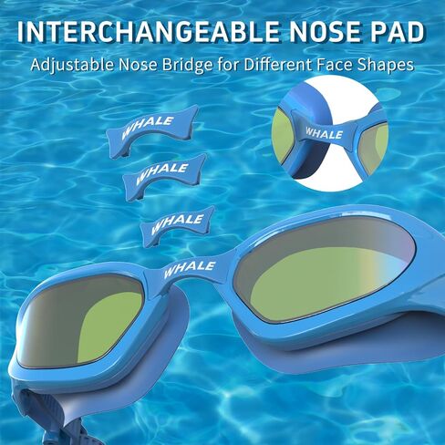 Whale Swim Goggles Adult Swim Goggles Anti Fog Swimming Goggles Wear Comfortable Polarizing Swim Goggles Adult Women(White) in Saudi Arabia