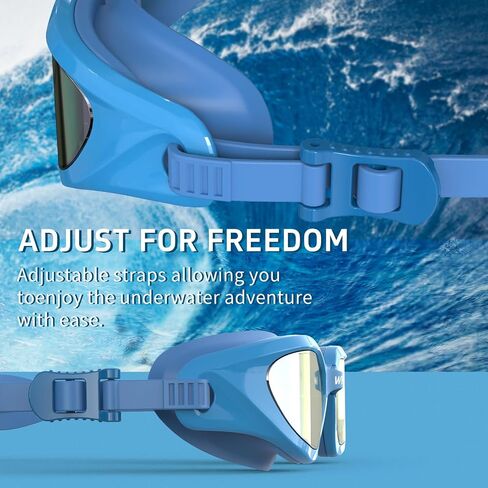 Whale Swim Goggles Adult Swim Goggles Anti Fog Swimming Goggles Wear Comfortable Polarizing Swim Goggles Adult Women(White) in Saudi Arabia