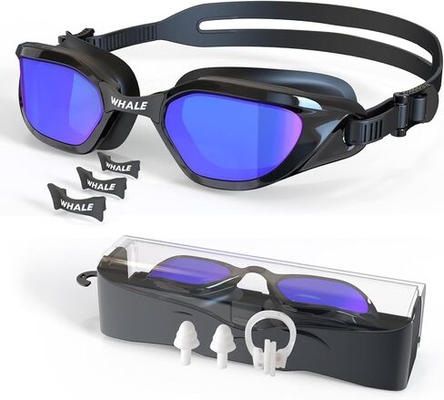 Whale Swim Goggles Adult Swim Goggles Anti Fog Swimming Goggles Wear Comfortable Polarizing Swim Goggles Adult Women(White) in Saudi Arabia