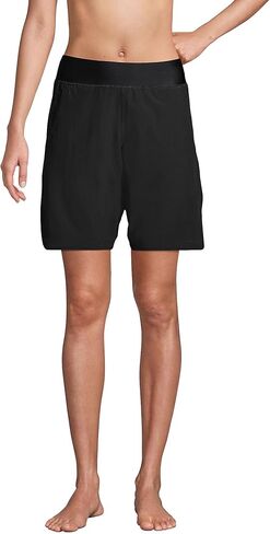 Lands' End Womens Comfort Waist 9in Board Short NEW Black Plus 18w in Saudi Arabia