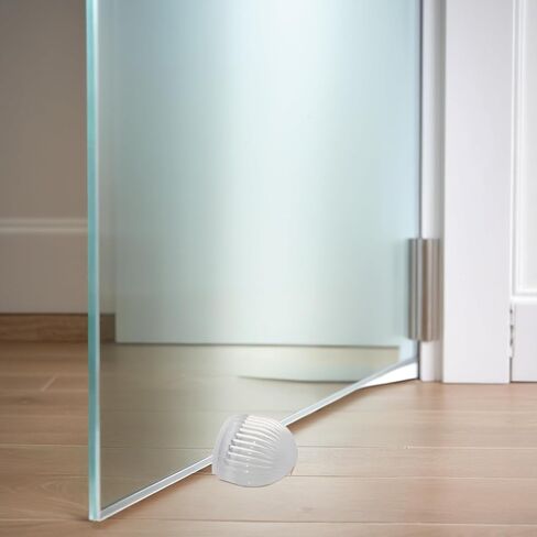 VIDELLY 4 Pcs Floor Door Stoppers, Self Adhesive Door Stop Bumpers, Clear Acrylic Buffers Protector of Door or Furniture, No Drilling Floor Door Stop for Office Home Hotel School in Saudi Arabia