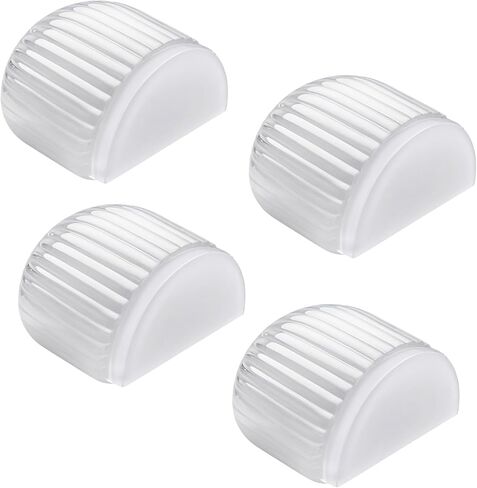 VIDELLY 4 Pcs Floor Door Stoppers, Self Adhesive Door Stop Bumpers, Clear Acrylic Buffers Protector of Door or Furniture, No Drilling Floor Door Stop for Office Home Hotel School in Saudi Arabia