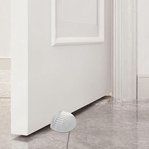 VIDELLY 4 Pcs Floor Door Stoppers, Self Adhesive Door Stop Bumpers, Clear Acrylic Buffers Protector of Door or Furniture, No Drilling Floor Door Stop for Office Home Hotel School in Saudi Arabia