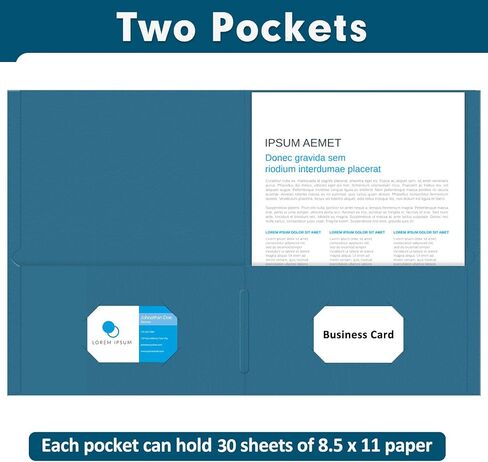 Two Pocket Folders, PANDRI 30 Pack 2 Pocket Folders, Letter Size Paper File Folder for School Office Home Business, Assorted 5 Colors in Saudi Arabia