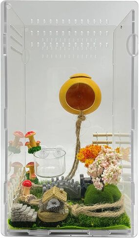 Jumping Spider hide, Natural Gourd Jumping Spider Habitat with Suction Cup, Handmade Spider Enclosure Accessories, Tarantula Enclosure, Spider Climbing Toys in Saudi Arabia