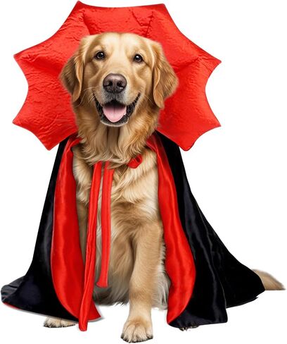 Funny Halloween Dog Cat Vampire Cloak Costume Stand-Collar Design Pet Cape Cosplay Apparel Holiday Party Dress Up Decoration in Saudi Arabia