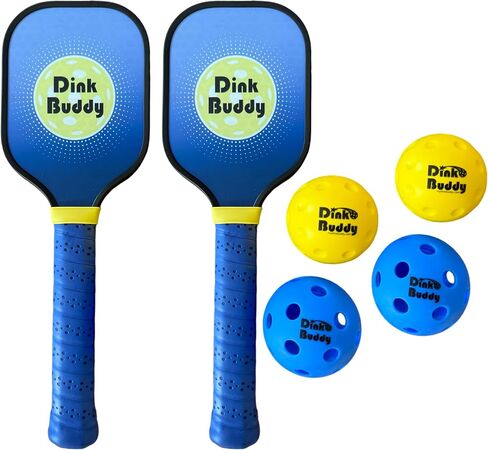Pickleball Trainer Sets - 3-in-1 or 2-in-1 - Practice Equipment for Established Players - 2 Training Paddles, 4 Quiet Foam Balls - Optional Mini 6' Wide Net in Saudi Arabia