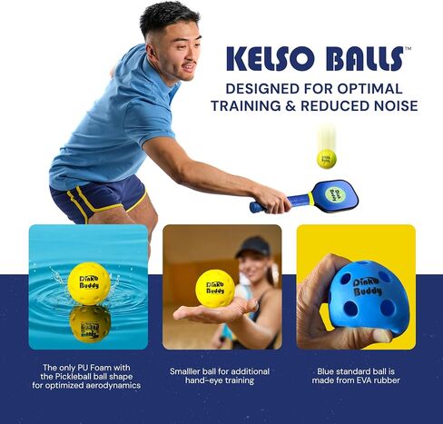 Pickleball Trainer Sets - 3-in-1 or 2-in-1 - Practice Equipment for Established Players - 2 Training Paddles, 4 Quiet Foam Balls - Optional Mini 6' Wide Net in Saudi Arabia