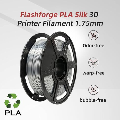 FLASHFORGE Silk PLA Filament 1.75 مم +/- 0.02 مم، متدرج ذهبي إلى أحمر، خيوط طباعة ثلاثية الأبعاد متغيرة الألوان بشكل سلس 1 كجم (2.2 رطل)، تناسب معظم طابعات FDM ثلاثية الأبعاد in Kuwait