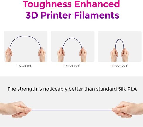 FLASHFORGE Silk PLA Filament 1.75 مم +/- 0.02 مم، متدرج ذهبي إلى أحمر، خيوط طباعة ثلاثية الأبعاد متغيرة الألوان بشكل سلس 1 كجم (2.2 رطل)، تناسب معظم طابعات FDM ثلاثية الأبعاد in Kuwait