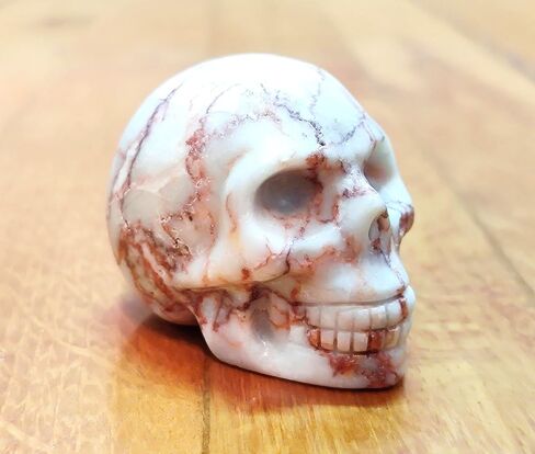 Carved Stone Skull 2" Golden, Carved Human Head. in Saudi Arabia