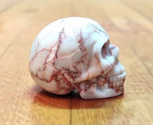 Carved Stone Skull 2" Golden, Carved Human Head. in Saudi Arabia