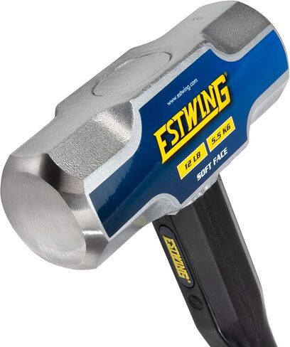مطرقة زلاجة ناعمة للوجه من Estwing للاستخدام في السيارات والصناعات والبناء، 30-35 HRC، مقبض من الألياف الزجاجية بطول 16 بوصة مع قبضة مريحة باليدين (رأس 4 رطل × مقبض 16 بوصة) in Kuwait