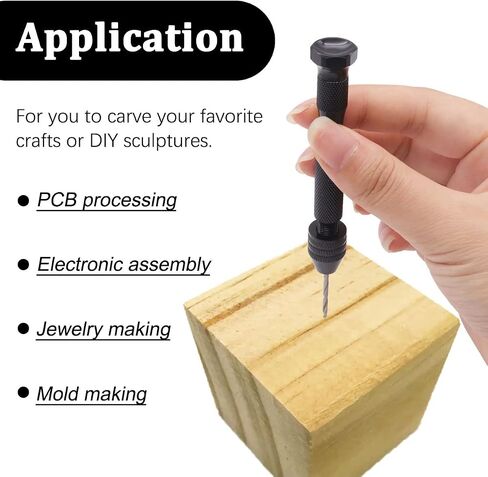 60PCS Vise Hand Drill Bits Set,Include Pin Vise Hand Drill,10PCS PCB Mini Drill Bits(0.3-1.2mm),48 Pieces Micro Twist Drill Bits(0.5-3mm) and Elbow Tweezers,for Resin,Jewelry Making O-061 in Saudi Arabia