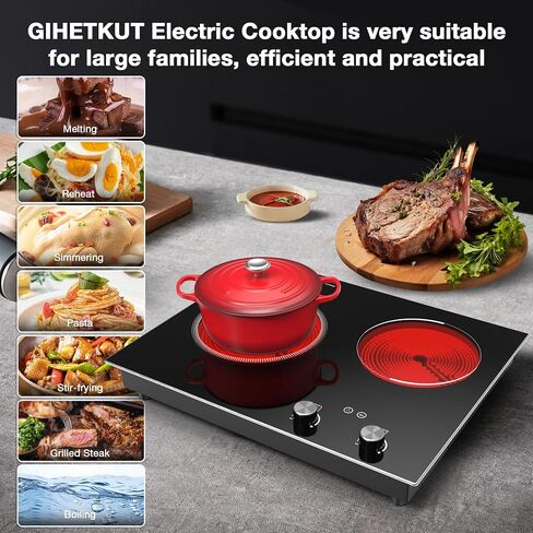 Induction Cooktop Single Burner, 1800W 110V Induction Burner, Portable Electric Cooktop, Electric Stove Top with 24 Hous Preset, Multiple Power Levels, 4 Hours Timer, Safety Lock in Saudi Arabia