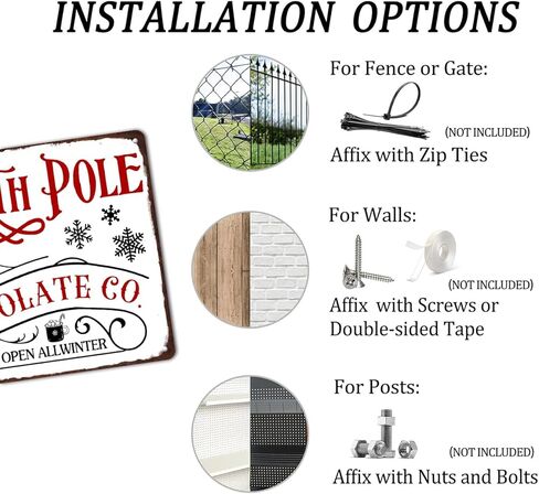 North Pole Hot Chocolate Christmas Metal Tin Sign Christmas Decor Wall Art for Home Cafe Kitchen Farmhouse Winter Retro Wall Decor Plaque 8x12 Inch in Saudi Arabia