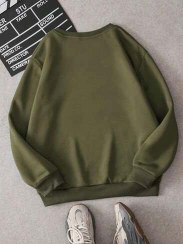 Floerns Women's Long Sleeve Sweatshirt Round Neck Thermal Lined Pullover Top in Saudi Arabia