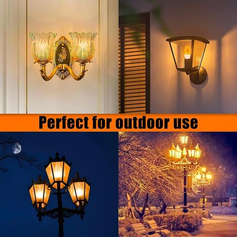 Bestview Flickering Light Bulbs,3 Modes Led Flame Effect Light Bulbs, Smart E26/E27 Chandelier Base Candle Fire Light Bulb for Halloween, Christmas,Party, Porch, Indoor&Outdoor Home Decoration-6 Pack in Saudi Arabia