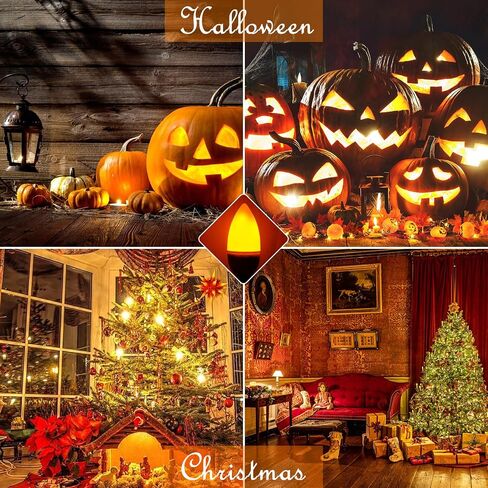 Bestview Flickering Light Bulbs,3 Modes Led Flame Effect Light Bulbs, Smart E26/E27 Chandelier Base Candle Fire Light Bulb for Halloween, Christmas,Party, Porch, Indoor&Outdoor Home Decoration-6 Pack in Saudi Arabia