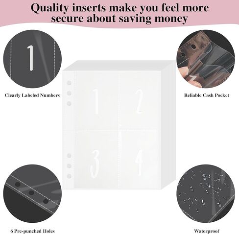 Hiwhy 100 مغلف تحدي التوفير، مجلد الميزانية للتخطيط وتوفير 5050 دولارًا، مخطط التوفير اليومي، طريقة سهلة وممتعة لتوفير 5050 دولارًا، أوراق الشجر in Kuwait