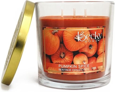 Sweet Peach Scented 3-wick Candle in Glass Jar | Candles for Home | 14.5oz Rustic Home Decor Novelty Candle | 60 Hour Burn Time Candle in Saudi Arabia