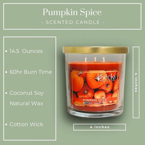 Sweet Peach Scented 3-wick Candle in Glass Jar | Candles for Home | 14.5oz Rustic Home Decor Novelty Candle | 60 Hour Burn Time Candle in Saudi Arabia