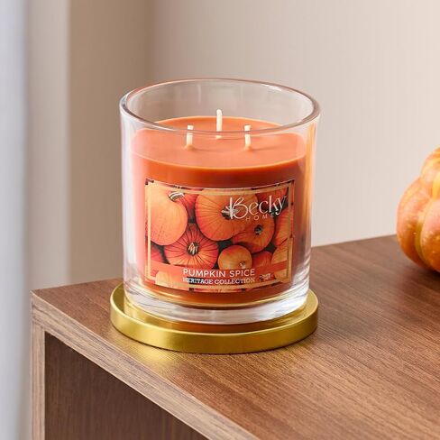 Sweet Peach Scented 3-wick Candle in Glass Jar | Candles for Home | 14.5oz Rustic Home Decor Novelty Candle | 60 Hour Burn Time Candle in Saudi Arabia