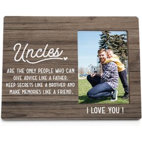 Uncle Picture Frames, Best Uncle Gifts, Uncle Gifts from Nephew Niece 8x10 Photo Frame, Father's-Day Birthday Gifts for Uncle, Uncle Definition Picture Frame for Tabletop Wall