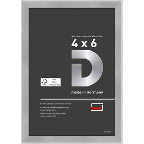 DEHA Design 5x7 Picture Frame Atlanta Matte White Aluminum Metal Frame With Shatter Resistant Acrylic Glass Horizontal And Vertical Format For Wall Or Tabletop With Back Easel
