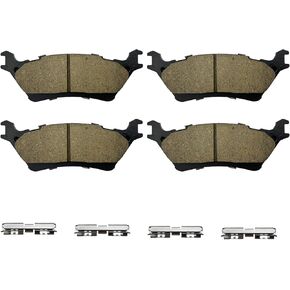 طقم مكابح سيراميك أمامية وخلفية لسيارة Ford F-150 F150 2012 2013 2014 2015 2016 2017 2018 2019 2020 استبدال # D1602 D1414 مع الأجهزة