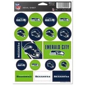 Seattle Seahawks Vinyl Sticker Sheet 5" x 7"