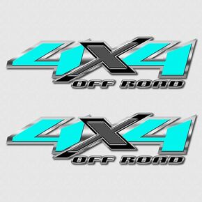 4x4 Aqua Gray Shadow X Silverado Truck Decal Set