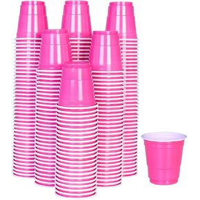 200 Pcs Disposable Pink Shot Cups, 2 oz Plastic Shot Glasses, Jello Shot Cups, Mini Cups for Birthday, Bachelorette Party, Tasting Cups, Jello Shots, Baby Shower, Parties Favor & Supplies