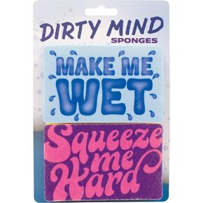 The Unemployed Philosophers Guild Make Me Wet Dirty Mind Scrub Sponges, Set of 2, Assorted Styles