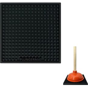 Plunger Mat - Air Drying Tray for Toilet Plunger - Catches Drips and Easy to Clean - Wicks Water from Plunger and Dries Quickly