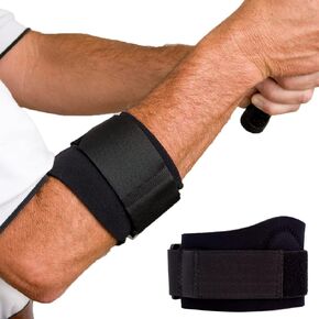 Cho-Pat Golfer’s Elbow Support Strap, Designed in Cooperation w/The Mayo Clinic, Adjustable Compression Forearm Support for Golfer’s Elbow Treatment, Overuse Syndromes, and Muscle Strains, Medium