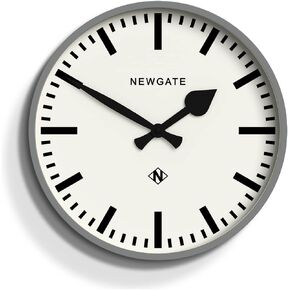 NEWGATE® Number Three Railway Wall Clock - Round Clock - Kitchen Clock - Clocks for Living Room - Office Clock - Contemporary Case - Marker Dial - Station Clock