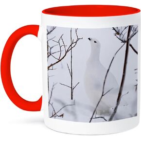 3dRose mug_70469_6 "Canada, Manitoba, Churchill. Willow Ptarmigan.-CN03 RJA0010 - Rebecca Jackrel" Two Tone Blue Mug, 11 oz, Multicolor