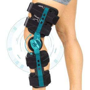 Vive ROM Knee Brace - Hinged Immobilizer for ACL, MCL and PCL Injury - Orthosis Stabilizer for Women and Men - Adjustable Recovery Support for Orthopedic Rehab, Post Op, Meniscus Tear, Right, Left Leg