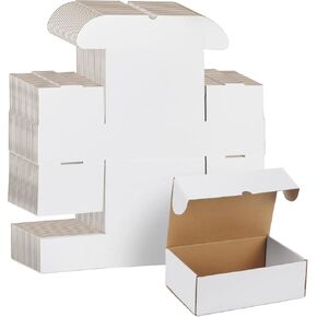 WIFTREY 8x6x6 inches Shipping Boxes set of 20 White Corrugated Cardboard Boxe for Packaging Small Business, Moving, Mailing