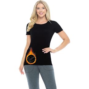 M&M SCRUBS Women's Short Sleeve Round-Neck T-Shirt Under Scrub