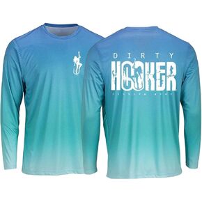 Dirty Hooker Dry Fit Long Sleeve Fishing Shirt for Men Special Edition - Uv Protection Long Sleeve Shirt Men - Swim Shirt