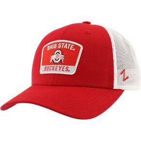 ZHATS Standard NCAA Officially Licensed Snapback Hat Big Rig Patch Team Color White Switchback, One Size