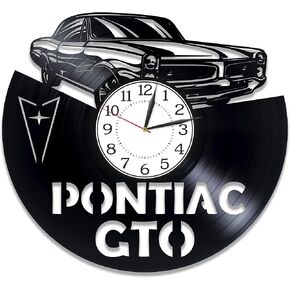 Pontiac GTO Vinyl Record Wall Clock 12 Inch for Home Decor