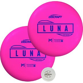 Discraft Soft Luna 2-Pack | Matching White or Pink Putters - Varied Foils - 173-174g - Premium Control and Accuracy