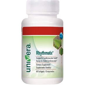 Univera Rhythmatix, Cardiovascular Health, Blood Circulation, Healthy Vein Structure, Omega-3, Coenzyme Q10, Vitamin B6 & B12, 60 softgels (30-Day Supply)